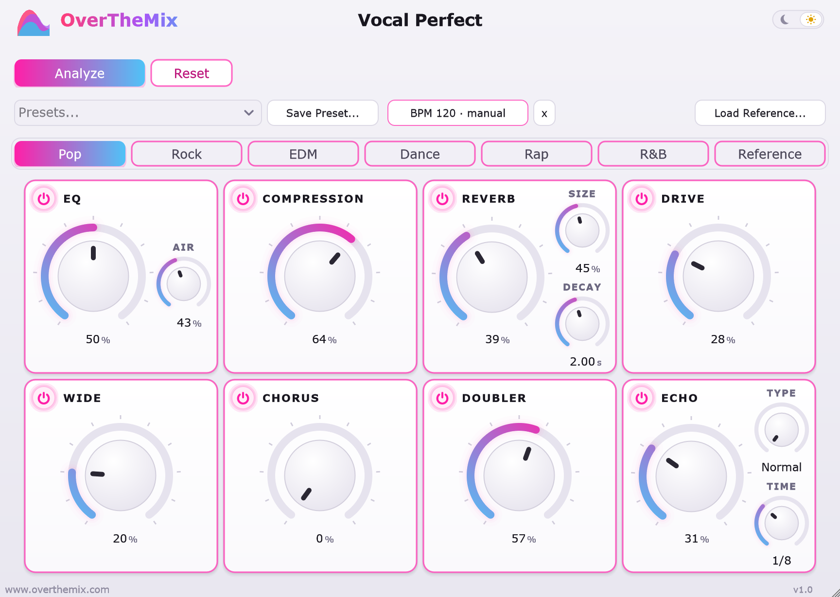 Vocal Perfect light theme